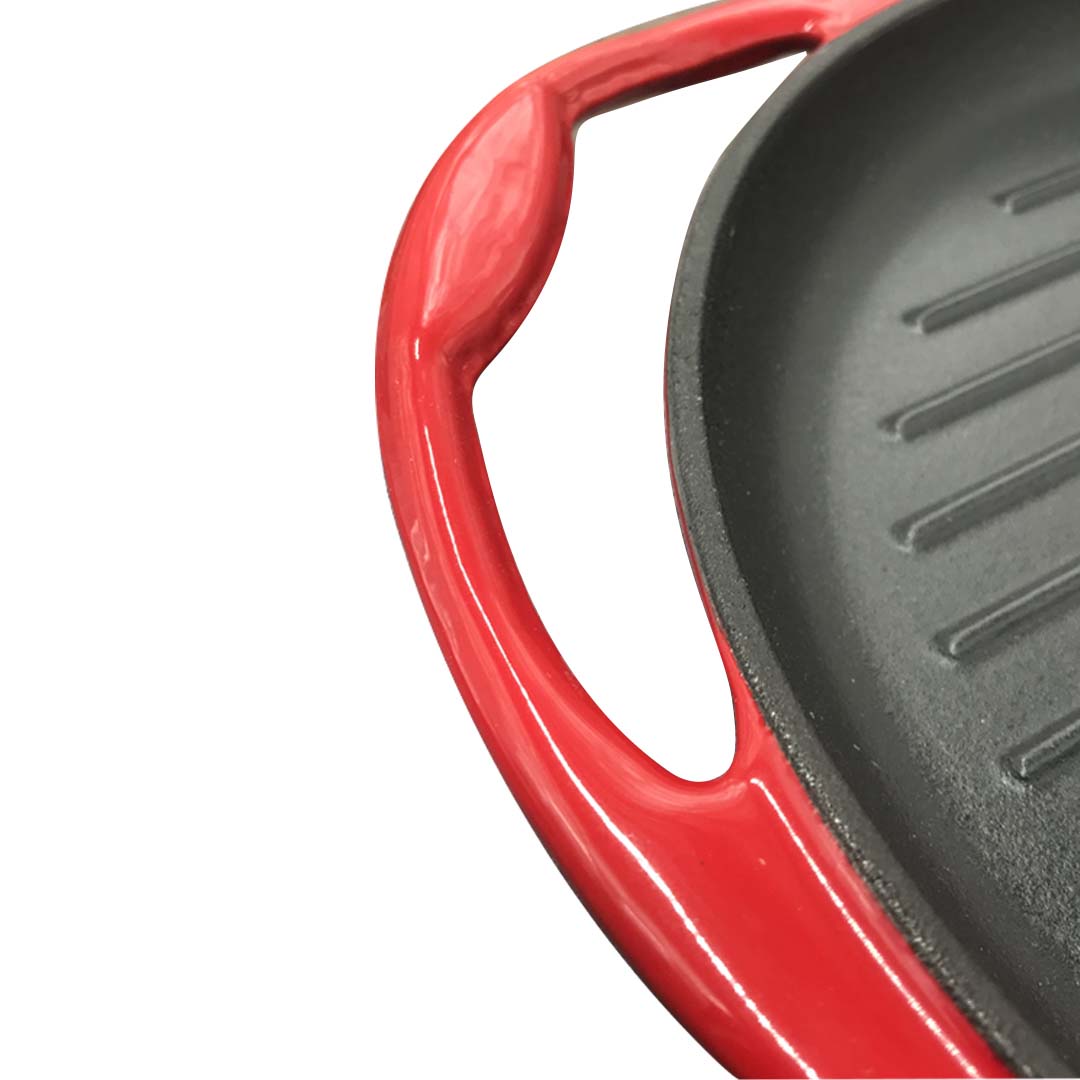 SOGA 2X Enamel Porcelain 26cm Cast Iron Frying Pan Skillet Non-stick Coating Steak Sizzle Platter - SizzlePlatterPan26cmX2 - Home & Living - 4 - AU DEPOT SOGA Buy SOGA 2X Enamel Porcelain 26cm Cast Iron Frying Pan Skillet Non-stick Coating Steak Sizzle Platter Online - Home & Living - 4 - AU Depot Free Shipping