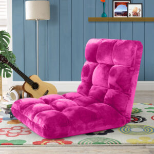 Buy SOGA 2X Floor Recliner Folding Lounge Sofa Futon Couch Folding Chair Cushion Pink Online - Furniture - 2 - AU Depot Free Shipping