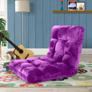 Buy SOGA 2X Floor Recliner Folding Lounge Sofa Futon Couch Folding Chair Cushion Purple Online - Furniture - 2 - AU Depot Free Shipping