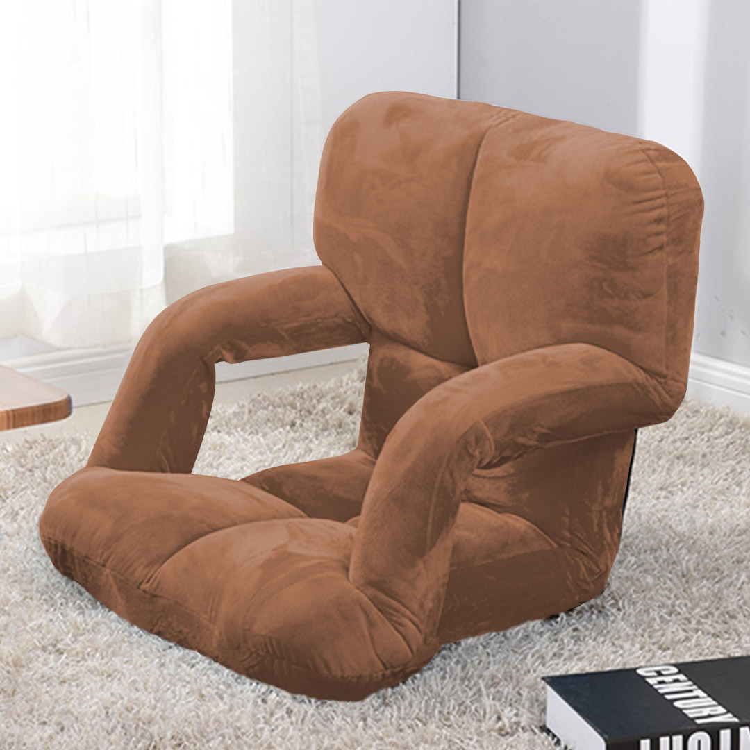 SOGA 2X Foldable Lounge Cushion Adjustable Floor Lazy Recliner Chair with Armrest Coffee - LoungeKidCoffeeX2 - Furniture - 3 - AU DEPOT SOGA Buy SOGA 2X Foldable Lounge Cushion Adjustable Floor Lazy Recliner Chair with Armrest Coffee Online - Furniture - 3 - AU Depot Free Shipping