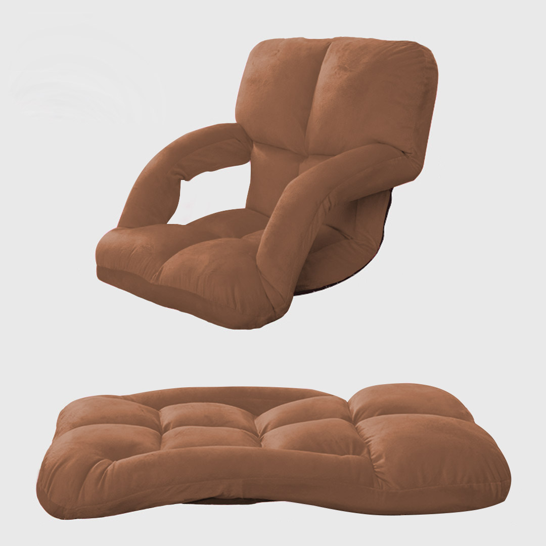 SOGA 2X Foldable Lounge Cushion Adjustable Floor Lazy Recliner Chair with Armrest Coffee - LoungeKidCoffeeX2 - Furniture - 4 - AU DEPOT SOGA Buy SOGA 2X Foldable Lounge Cushion Adjustable Floor Lazy Recliner Chair with Armrest Coffee Online - Furniture - 4 - AU Depot Free Shipping