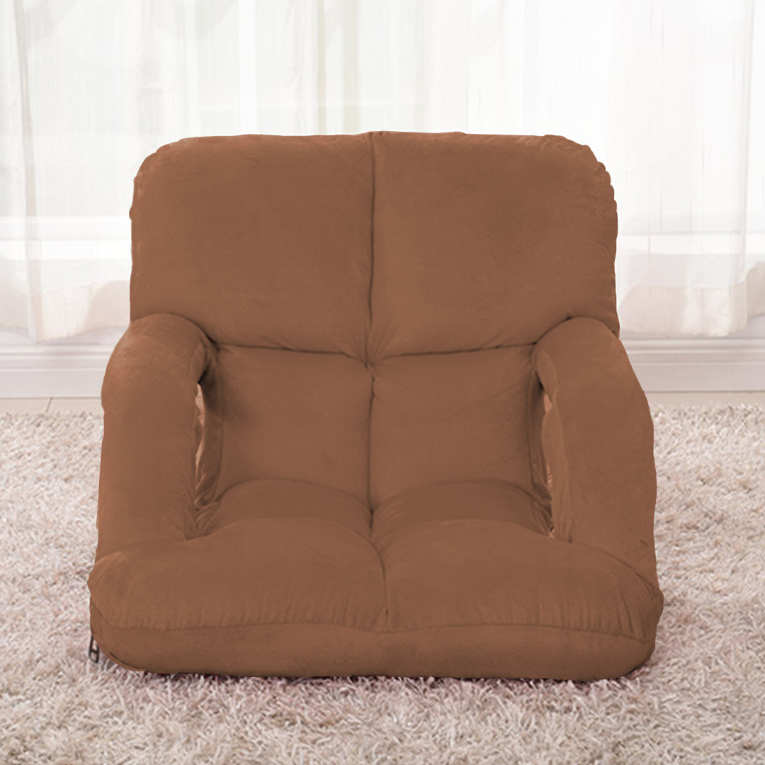 SOGA 2X Foldable Lounge Cushion Adjustable Floor Lazy Recliner Chair with Armrest Coffee - LoungeKidCoffeeX2 - Furniture - 8 - AU DEPOT SOGA Buy SOGA 2X Foldable Lounge Cushion Adjustable Floor Lazy Recliner Chair with Armrest Coffee Online - Furniture - 8 - AU Depot Free Shipping