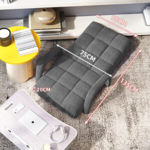Buy SOGA 2X Foldable Lounge Cushion Adjustable Floor Lazy Recliner Chair with Armrest Grey Online - Furniture - 2 - AU Depot Free Shipping