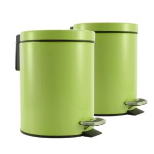 Buy SOGA 2X Foot Pedal Stainless Steel Rubbish Recycling Garbage Waste Trash Bin Round 12L Green Online - Home & Living - 1 - AU Depot Free Shipping