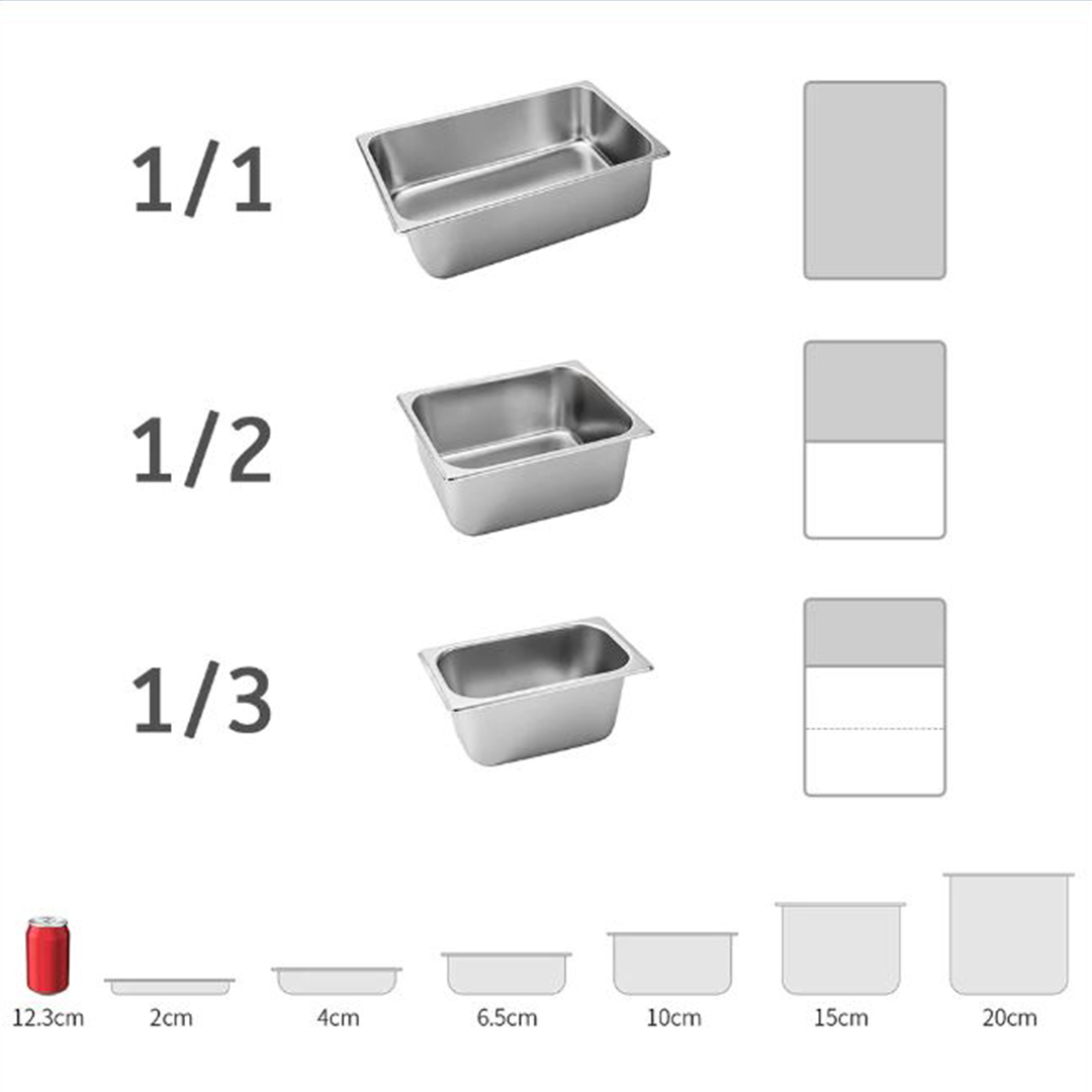 SOGA 2X Gastronorm GN Pan Full Size 1/3 GN Pan 6.5 cm Deep Stainless Steel Tray - GastronormPans5415X2A - Home & Living - 4 - AU DEPOT SOGA Buy SOGA 2X Gastronorm GN Pan Full Size 1/3 GN Pan 6.5 cm Deep Stainless Steel Tray Online - Home & Living - 4 - AU Depot Free Shipping