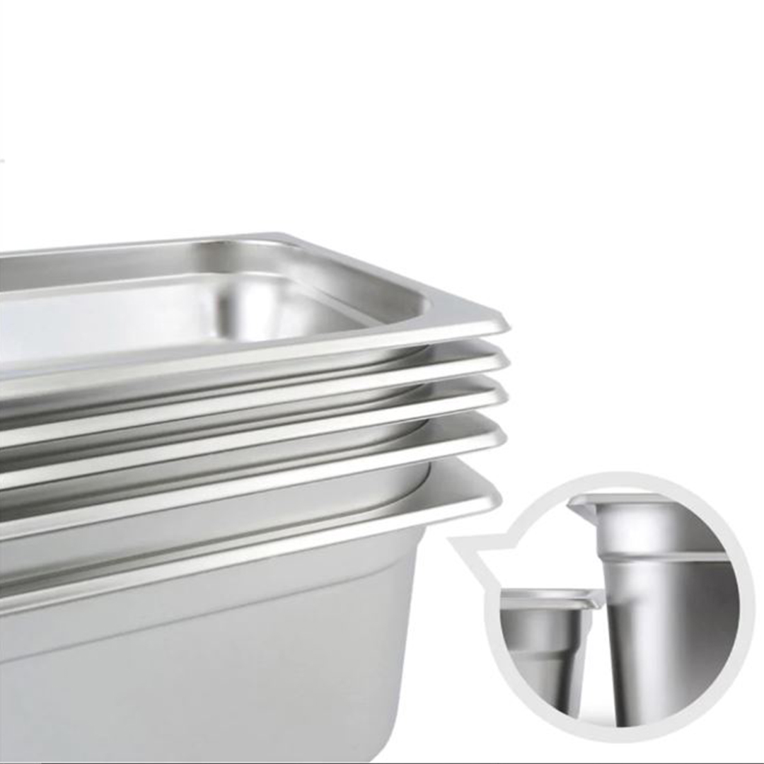 SOGA 2X Gastronorm GN Pan Full Size 1/3 GN Pan 6.5 cm Deep Stainless Steel Tray - GastronormPans5415X2A - Home & Living - 5 - AU DEPOT SOGA Buy SOGA 2X Gastronorm GN Pan Full Size 1/3 GN Pan 6.5 cm Deep Stainless Steel Tray Online - Home & Living - 5 - AU Depot Free Shipping