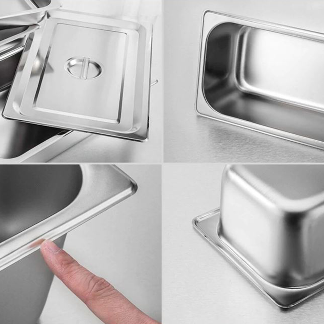 SOGA 2X Gastronorm GN Pan Full Size 1/3 GN Pan 6.5 cm Deep Stainless Steel Tray - GastronormPans5415X2A - Home & Living - 7 - AU DEPOT SOGA Buy SOGA 2X Gastronorm GN Pan Full Size 1/3 GN Pan 6.5 cm Deep Stainless Steel Tray Online - Home & Living - 7 - AU Depot Free Shipping