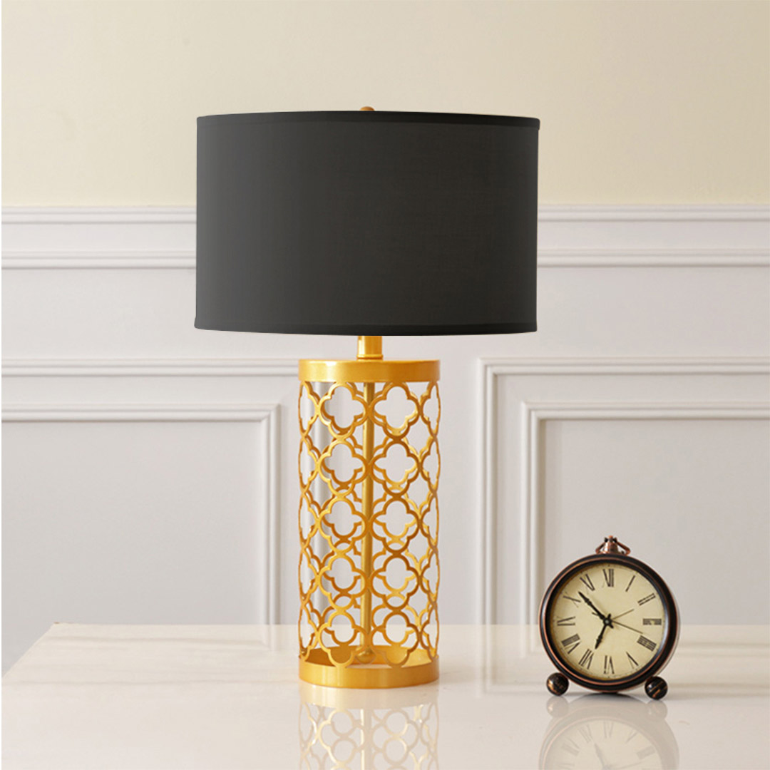 SOGA 2X Golden Hollowed Out Base Table Lamp with Dark Shade - TableLampA65X2 - Home & Living - 5 - AU DEPOT SOGA Buy SOGA 2X Golden Hollowed Out Base Table Lamp with Dark Shade Online - Home & Living - 5 - AU Depot Free Shipping