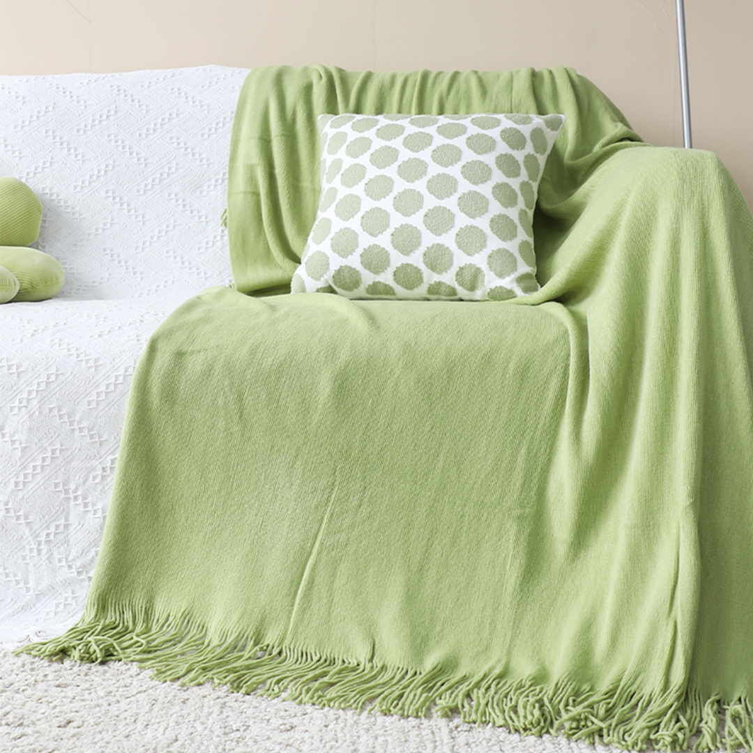 SOGA 2X Green Acrylic Knitted Throw Blanket Solid Fringed Warm Cozy Woven Cover Couch Bed Sofa Home Decor - Blanket913X2 - Home - 2 - AU DEPOT SOGA Buy SOGA 2X Green Acrylic Knitted Throw Blanket Solid Fringed Warm Cozy Woven Cover Couch Bed Sofa Home Decor Online - Home - 2 - AU Depot Free Shipping