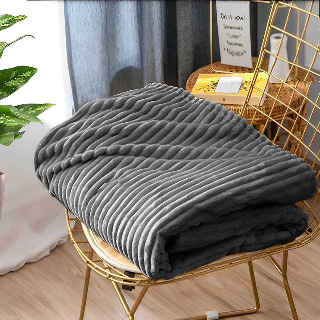 SOGA 2X GreyThrow Blanket Warm Cozy Striped Pattern Thin Flannel Coverlet Fleece Bed Sofa Comforter - Blanket319X2 - Home - 10 - AU DEPOT SOGA Buy SOGA 2X GreyThrow Blanket Warm Cozy Striped Pattern Thin Flannel Coverlet Fleece Bed Sofa Comforter Online - Home - 10 - AU Depot Free Shipping