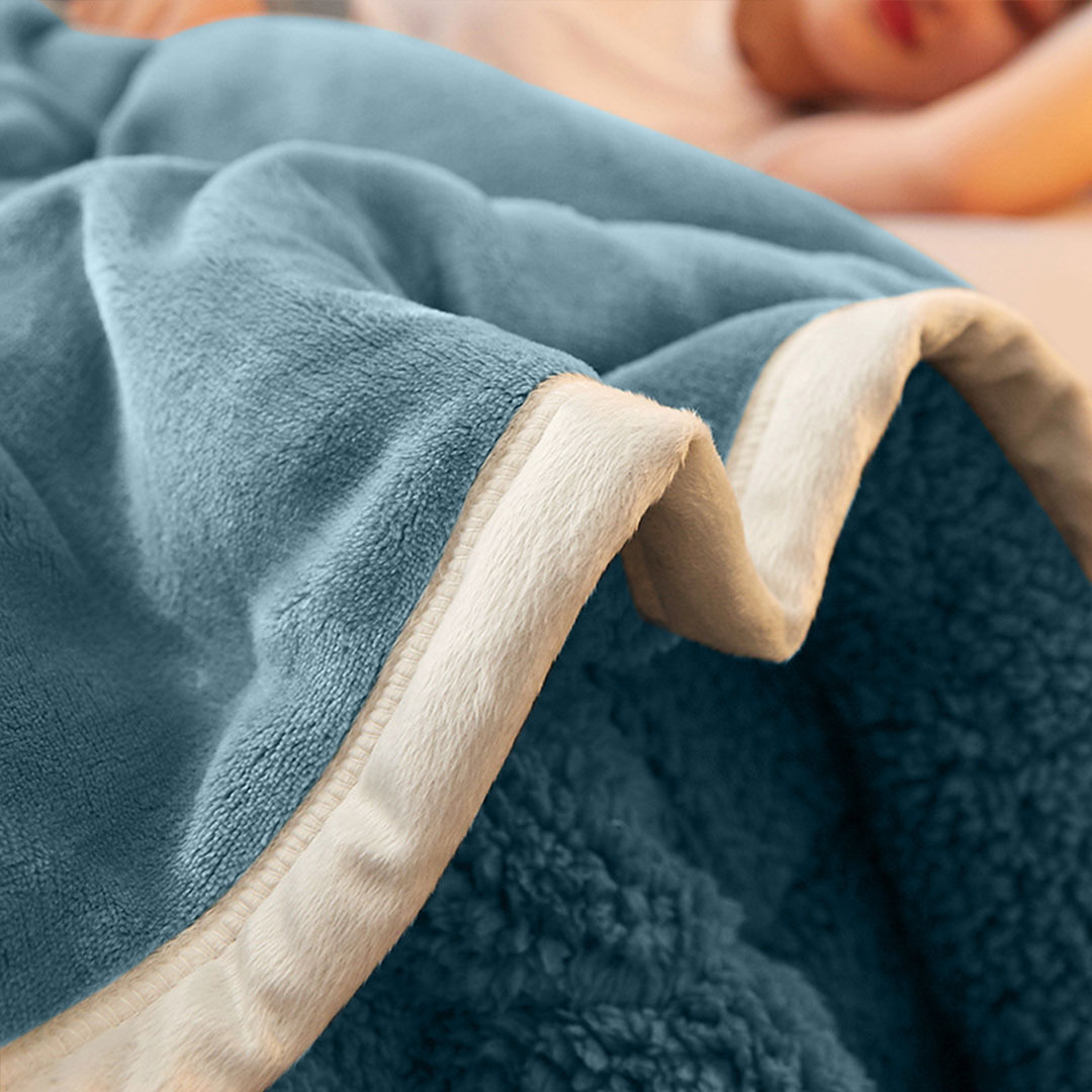 SOGA 2X Lake Blue Throw Blanket Warm Cozy Double Sided Thick Flannel Coverlet Fleece Bed Sofa Comforter - Blanket304X2 - Home - 4 - AU DEPOT SOGA Buy SOGA 2X Lake Blue Throw Blanket Warm Cozy Double Sided Thick Flannel Coverlet Fleece Bed Sofa Comforter Online - Home - 4 - AU Depot Free Shipping