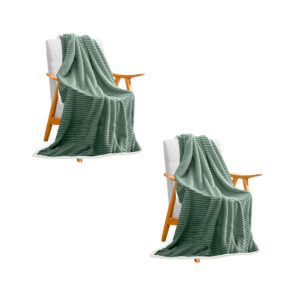 SOGA 2X Light Green Throw Blanket Warm Cozy Double Sided Thick Flannel Coverlet Fleece Bed Sofa Comforter Blanket307X2 AU Depot Free Shipping SOGA 2X Light Green Throw Blanket Warm Cozy Double Sided Thick Flannel Coverlet Fleece Bed Sofa Comforter - AU DEPOT