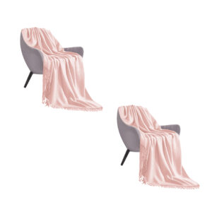 SOGA 2X Pink Acrylic Knitted Throw Blanket Solid Fringed Warm Cozy Woven Cover Couch Bed Sofa Home Decor Blanket915X2 AU Depot Free Shipping SOGA 2X Pink Acrylic Knitted Throw Blanket Solid Fringed Warm Cozy Woven Cover Couch Bed Sofa Home Decor - AU DEPOT