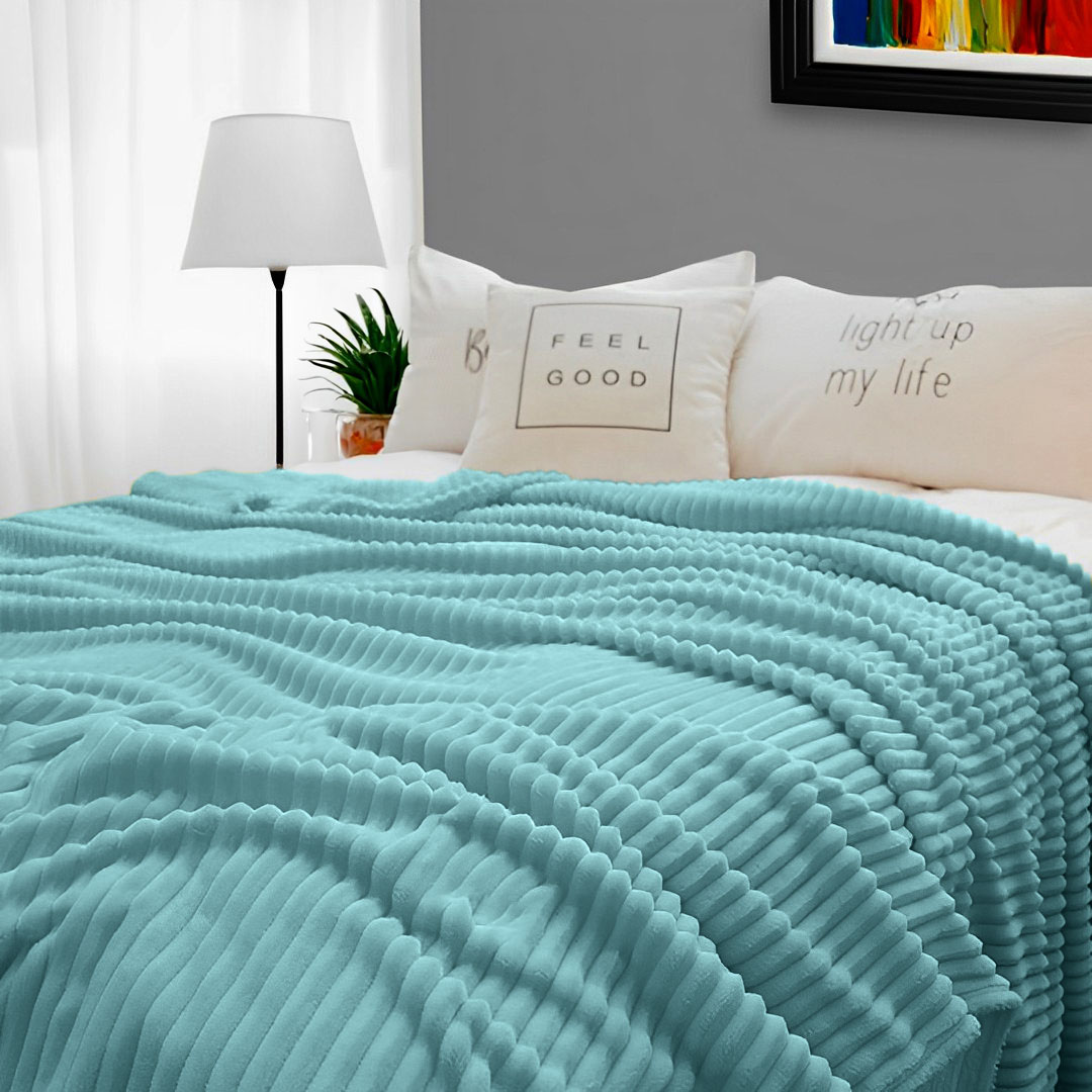 SOGA 2X Sky Blue Throw Blanket Warm Cozy Striped Pattern Thin Flannel Coverlet Fleece Bed Sofa Comforter - Blanket315X2 - Home - 6 - AU DEPOT SOGA Buy SOGA 2X Sky Blue Throw Blanket Warm Cozy Striped Pattern Thin Flannel Coverlet Fleece Bed Sofa Comforter Online - Home - 6 - AU Depot Free Shipping