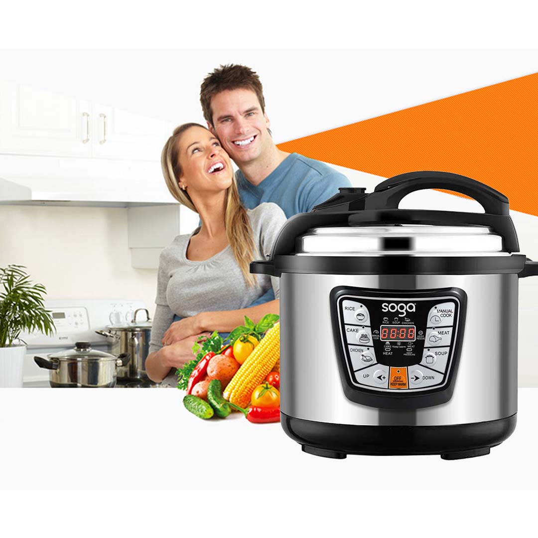 SOGA 2X Stainless Steel Electric Pressure Cooker 10L Nonstick 1600W - ElectricPressureCooker10LX2 - Electronics & Appliances - 8 - AU DEPOT SOGA Buy SOGA 2X Stainless Steel Electric Pressure Cooker 10L Nonstick 1600W Online - Electronics & Appliances - 8 - AU Depot Free Shipping