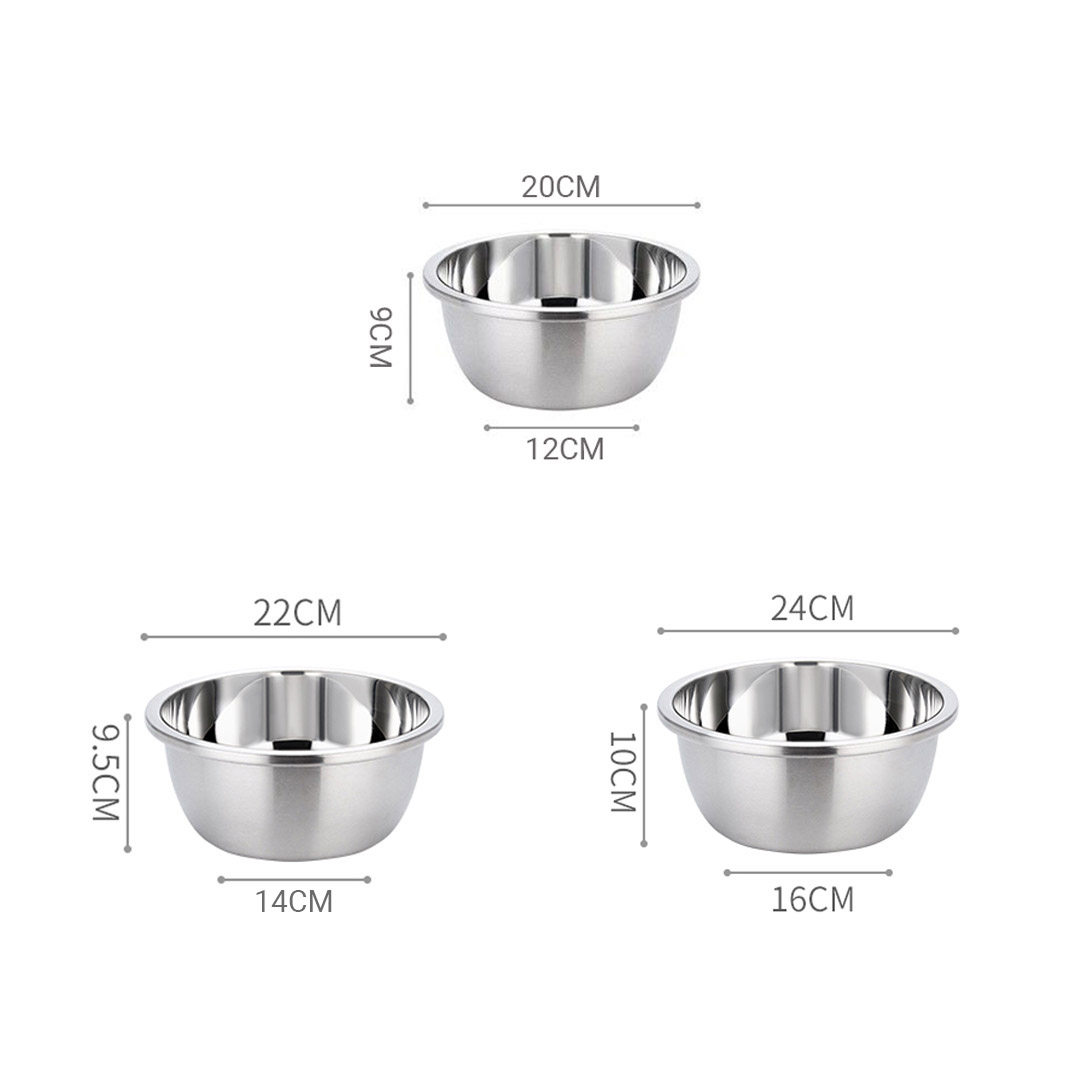 SOGA 2X Stainless Steel Nesting Basin Colander Perforated Kitchen Sink Washing Bowl Metal Basket Strainer Set of 3 - Bowl609X2 - Home & Living - 2 - AU DEPOT SOGA Buy SOGA 2X Stainless Steel Nesting Basin Colander Perforated Kitchen Sink Washing Bowl Metal Basket Strainer Set of 3 Online - Home & Living - 2 - AU Depot Free Shipping