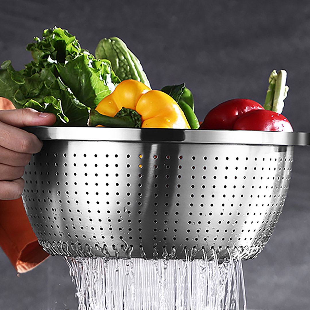 SOGA 2X Stainless Steel Nesting Basin Colander Perforated Kitchen Sink Washing Bowl Metal Basket Strainer Set of 3 - Bowl609X2 - Home & Living - 3 - AU DEPOT SOGA Buy SOGA 2X Stainless Steel Nesting Basin Colander Perforated Kitchen Sink Washing Bowl Metal Basket Strainer Set of 3 Online - Home & Living - 3 - AU Depot Free Shipping