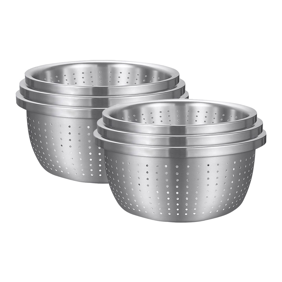 SOGA 2X Stainless Steel Nesting Basin Colander Perforated Kitchen Sink Washing Bowl Metal Basket Strainer Set of 3 - Mixing Bowls - Bowl609X2 1 SOGA 2X Stainless Steel Nesting Basin Colander Perforated Kitchen Sink Washing Bowl Metal Basket Strainer Set of 3 - AU DEPOT Buy SOGA 2X Stainless Steel Nesting Basin Colander Perforated Kitchen Sink Washing Bowl Metal Basket Strainer Set of 3 Online - Home & Living - 1 - AU Depot Free Shipping
