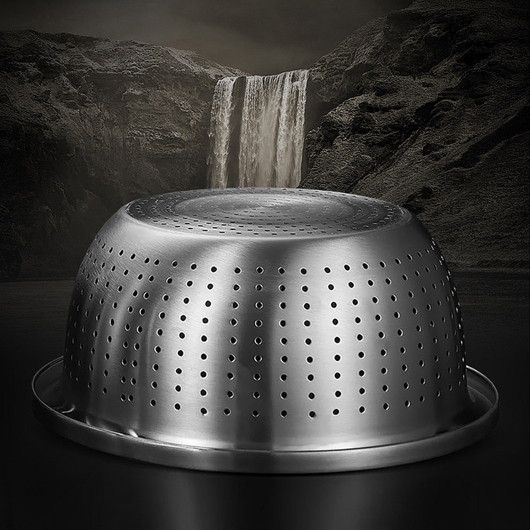 SOGA 2X Stainless Steel Nesting Basin Colander Perforated Kitchen Sink Washing Bowl Metal Basket Strainer Set of 4 - Bowl615X2 - Home & Living - 7 - AU DEPOT SOGA Buy SOGA 2X Stainless Steel Nesting Basin Colander Perforated Kitchen Sink Washing Bowl Metal Basket Strainer Set of 4 Online - Home & Living - 7 - AU Depot Free Shipping