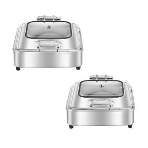 Buy SOGA 2X Stainless Steel Square Chafing Dish Tray Buffet Cater Food Warmer Chafer with Top Lid Online - Home & Living - 1 - AU Depot Free Shipping