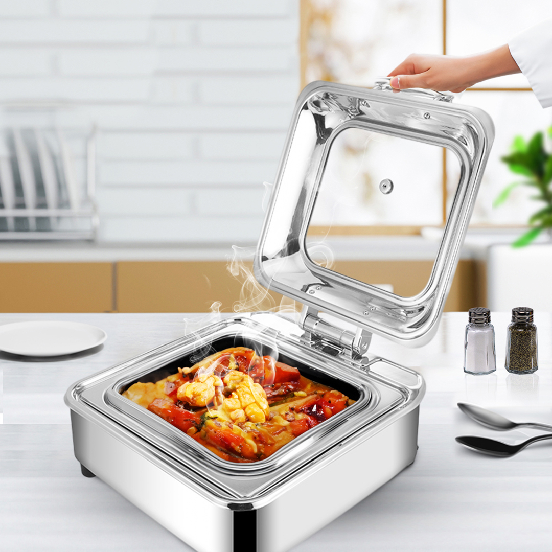 SOGA 2X Stainless Steel Square Chafing Dish Tray Buffet Cater Food Warmer Chafer with Top Lid - ChafingDish2104X2 - Home & Living - 5 - AU DEPOT SOGA Buy SOGA 2X Stainless Steel Square Chafing Dish Tray Buffet Cater Food Warmer Chafer with Top Lid Online - Home & Living - 5 - AU Depot Free Shipping