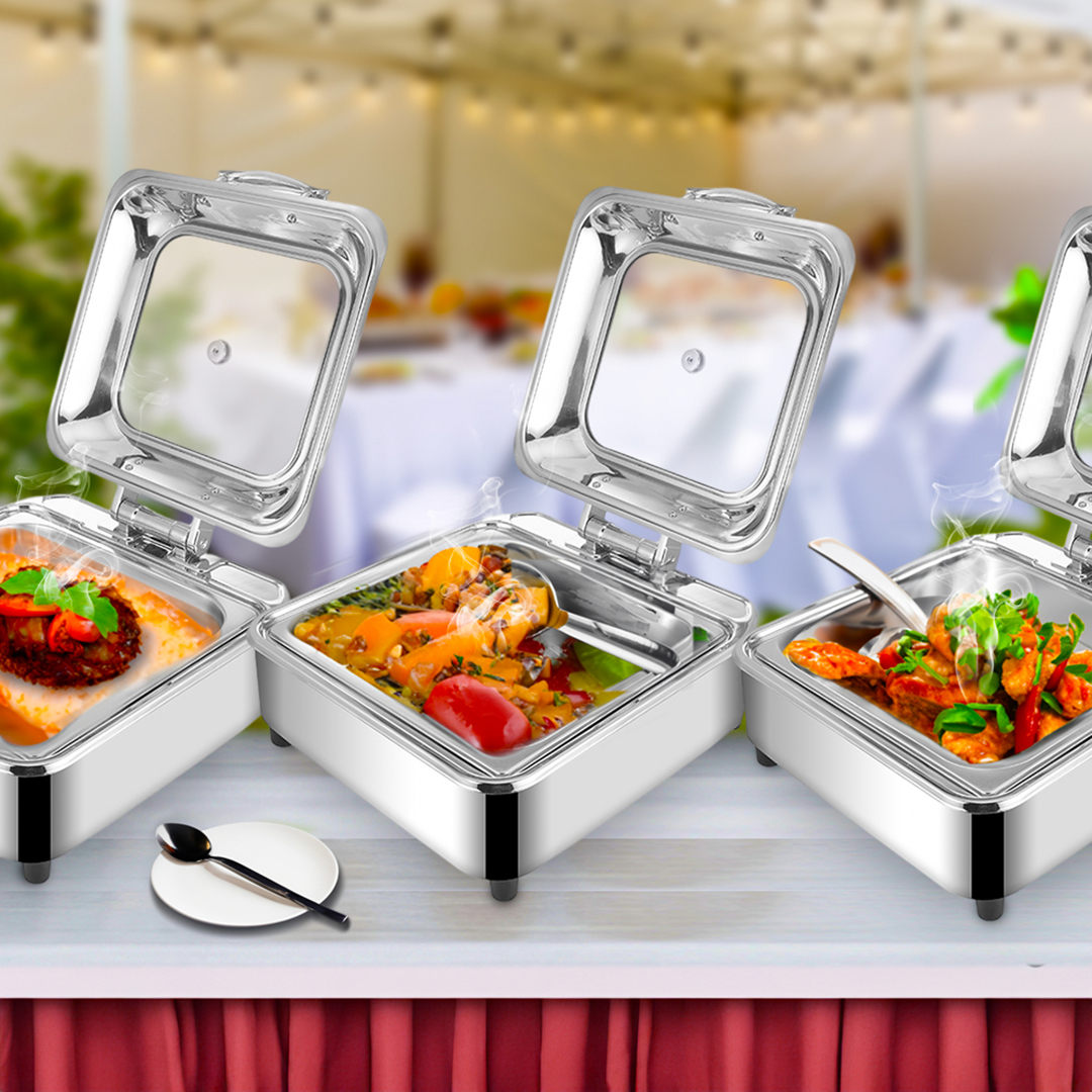 SOGA 2X Stainless Steel Square Chafing Dish Tray Buffet Cater Food Warmer Chafer with Top Lid - ChafingDish2104X2 - Home & Living - 8 - AU DEPOT SOGA Buy SOGA 2X Stainless Steel Square Chafing Dish Tray Buffet Cater Food Warmer Chafer with Top Lid Online - Home & Living - 8 - AU Depot Free Shipping