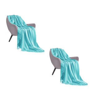 Buy SOGA 2X Teal Acrylic Knitted Throw Blanket Solid Fringed Warm Cozy Woven Cover Couch Bed Sofa Home Decor Online - Home - 1 - AU Depot Free Shipping