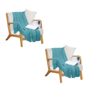Buy SOGA 2X Teal Diamond Pattern Knitted Throw Blanket Warm Cozy Woven Cover Couch Bed Sofa Home Decor with Tassels Online - Home - 1 - AU Depot Free Shipping