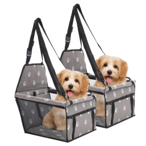 Buy SOGA 2X Waterproof Pet Booster Car Seat Breathable Mesh Safety Travel Portable Dog Carrier Bag Grey Online - Pet Supplies - 1 - AU Depot Free Shipping