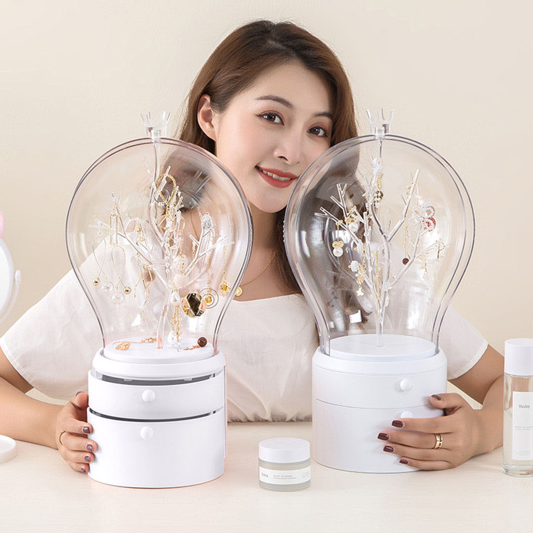 SOGA 2X White 360 2 Layered Jewelry Storage Box Waterproof Dustproof Accessories Organiser - BathC906X2 - Home - 4 - AU DEPOT SOGA Buy SOGA 2X White 360 2 Layered Jewelry Storage Box Waterproof Dustproof Accessories Organiser Online - Home - 4 - AU Depot Free Shipping