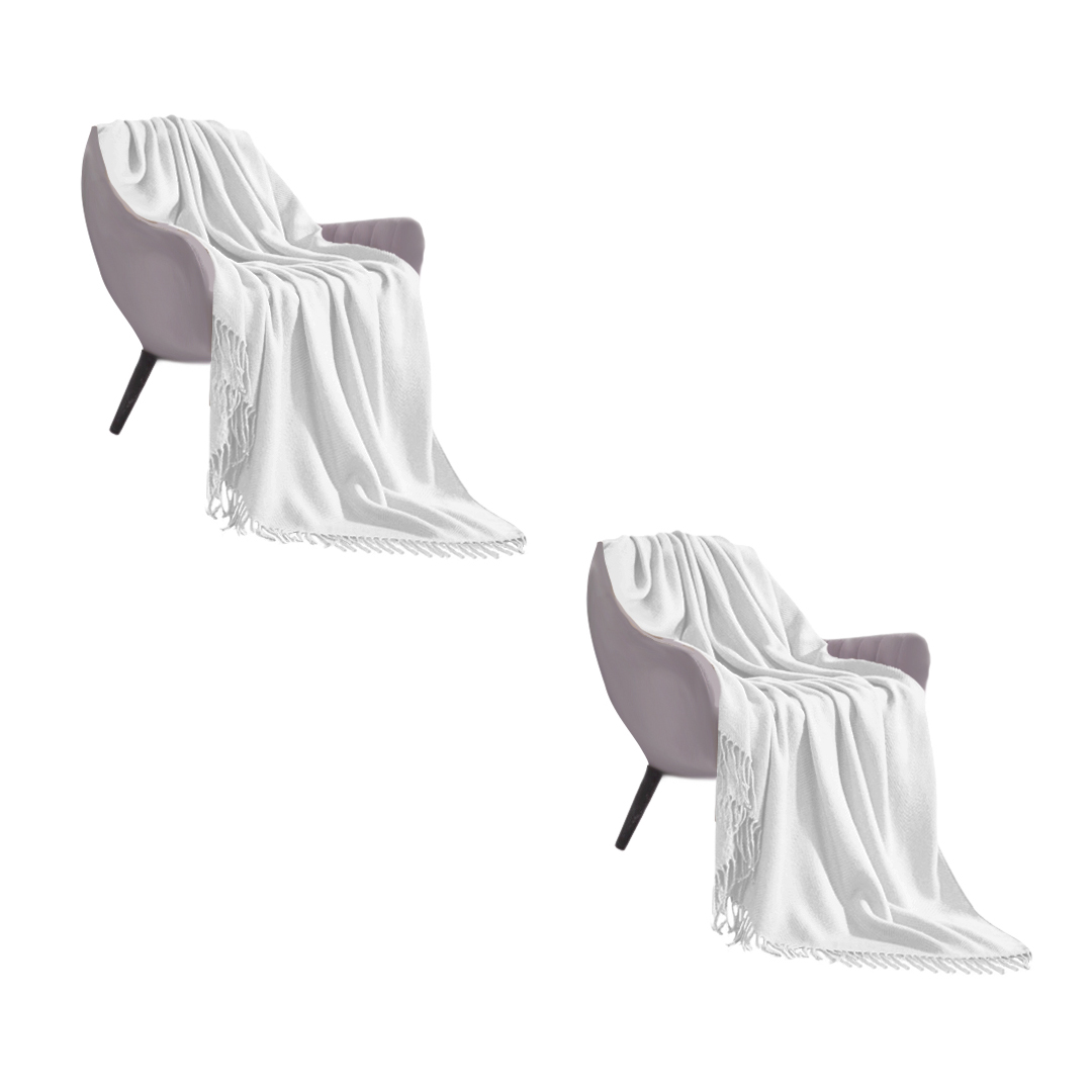 SOGA 2X White Acrylic Knitted Throw Blanket Solid Fringed Warm Cozy Woven Cover Couch Bed Sofa Home Decor - Blankets - Blanket912X2 1 SOGA 2X White Acrylic Knitted Throw Blanket Solid Fringed Warm Cozy Woven Cover Couch Bed Sofa Home Decor - AU DEPOT Buy SOGA 2X White Acrylic Knitted Throw Blanket Solid Fringed Warm Cozy Woven Cover Couch Bed Sofa Home Decor Online - Home - 1 - AU Depot Free Shipping