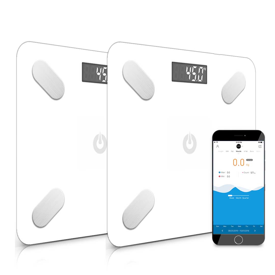 SOGA 2X Wireless Bluetooth Digital Body Fat Scale Bathroom Weighing Scales Health Analyzer Weight White - - ScaleBluetoothBGWhiteX2 1 SOGA 2X Wireless Bluetooth Digital Body Fat Scale Bathroom Weighing Scales Health Analyzer Weight White - AU DEPOT Buy SOGA 2X Wireless Bluetooth Digital Body Fat Scale Bathroom Weighing Scales Health Analyzer Weight White Online - home & living > bathroom > bathroom accessories > bathroom scales - 1 - AU Depot Free Shipping