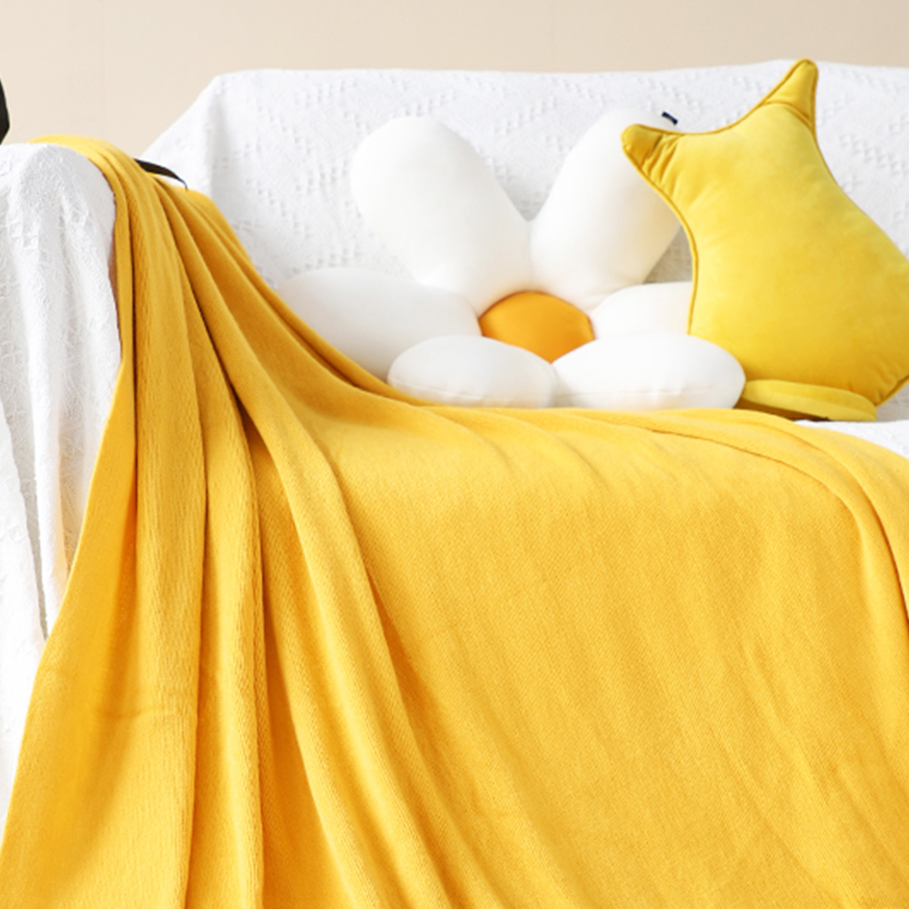 SOGA 2X Yellow Acrylic Knitted Throw Blanket Solid Fringed Warm Cozy Woven Cover Couch Bed Sofa Home Decor - Blanket916X2 - Home - 8 - AU DEPOT SOGA Buy SOGA 2X Yellow Acrylic Knitted Throw Blanket Solid Fringed Warm Cozy Woven Cover Couch Bed Sofa Home Decor Online - Home - 8 - AU Depot Free Shipping