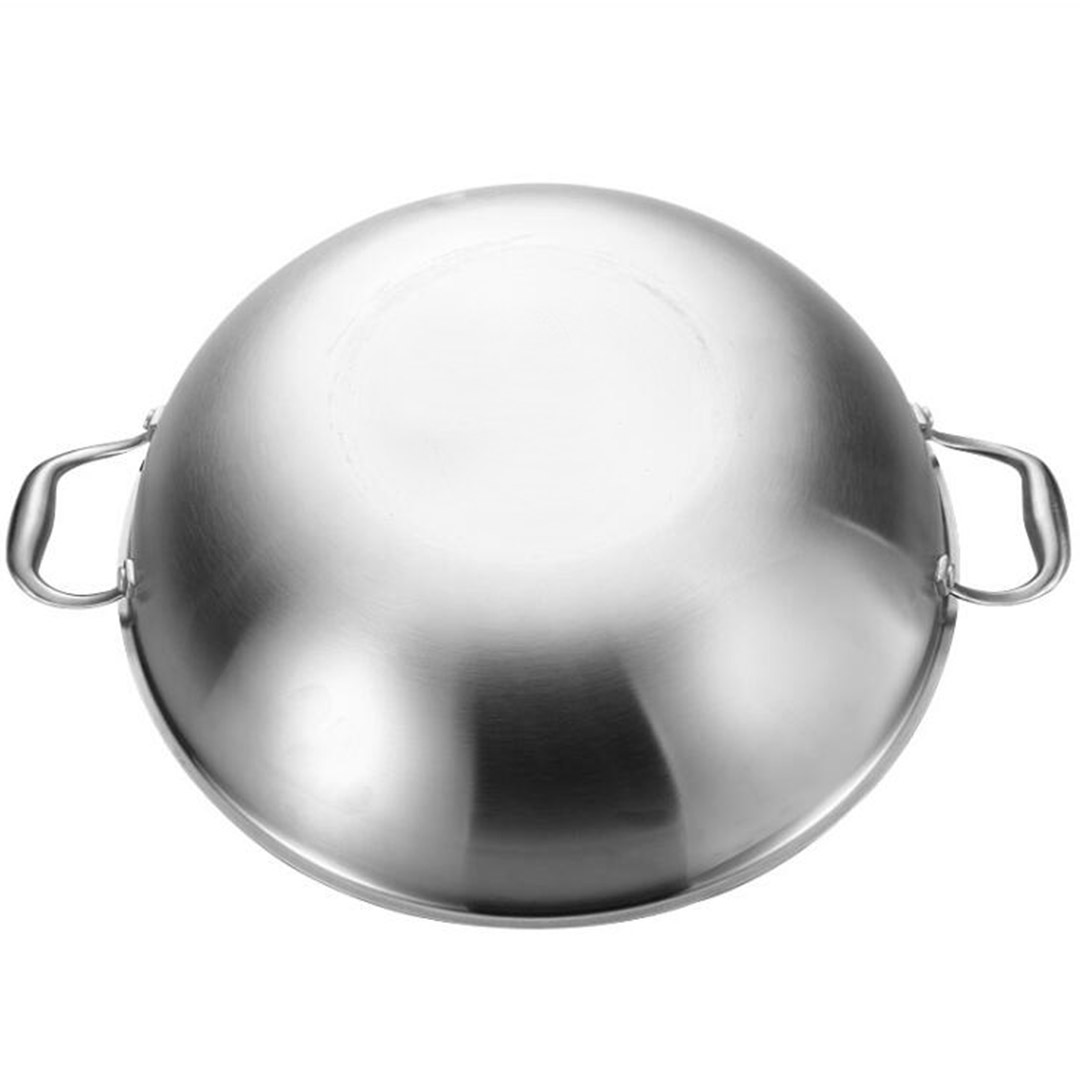 SOGA 3-Ply 38cm Stainless Steel Double Handle Wok Frying Fry Pan Skillet with Lid - WokTRIFPG38 - Home & Living - 5 - AU DEPOT SOGA Buy SOGA 3-Ply 38cm Stainless Steel Double Handle Wok Frying Fry Pan Skillet with Lid Online - Home & Living - 5 - AU Depot Free Shipping