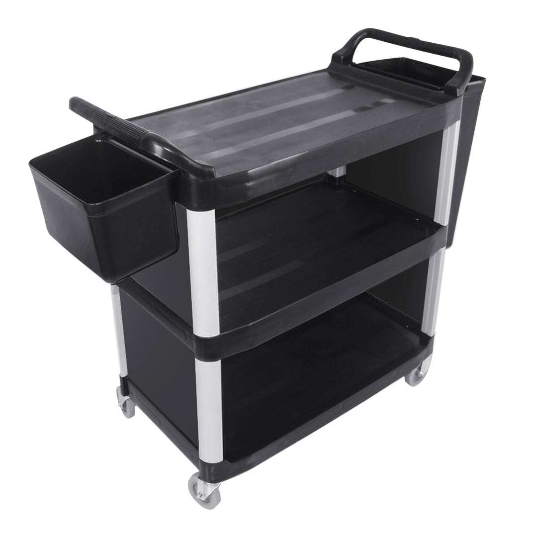 SOGA 3 Tier Covered Food Trolley Food Waste Cart Storage Mechanic Kitchen with Bins - - FoodCart1515WithBins 1 SOGA 3 Tier Covered Food Trolley Food Waste Cart Storage Mechanic Kitchen with Bins - AU DEPOT Buy SOGA 3 Tier Covered Food Trolley Food Waste Cart Storage Mechanic Kitchen with Bins Online - Business & Industrial - 1 - AU Depot Free Shipping