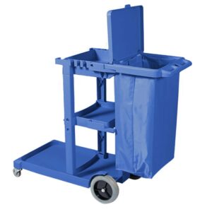 Buy SOGA 3 Tier Multifunction Janitor Cleaning Waste Cart Trolley and Waterproof Bag with Lid Blue Online - Business & Industrial - 2 - AU Depot Free Shipping