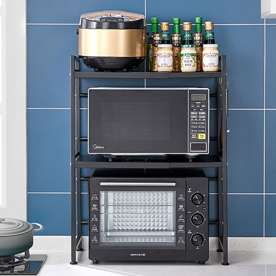 SOGA 3 Tier Steel Black Retractable Kitchen Microwave Oven Stand Multi-Functional Shelves Storage Organizer - KitchenXY023 - Garden, Tools & Hardware - 9 - AU DEPOT SOGA Buy SOGA 3 Tier Steel Black Retractable Kitchen Microwave Oven Stand Multi-Functional Shelves Storage Organizer Online - Garden, Tools & Hardware - 9 - AU Depot Free Shipping