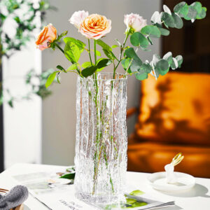 Buy SOGA 30.5cm Handcrafted Clear Glass Vase, Classic Design for Home Decor Online - Home & Living - 2 - AU Depot Free Shipping
