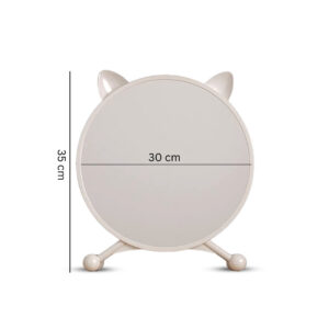Buy SOGA 30cm White Smart Makeup Bedroom Table Mirror Cat Ear Style No LED Light Online - Home - 2 - AU Depot Free Shipping