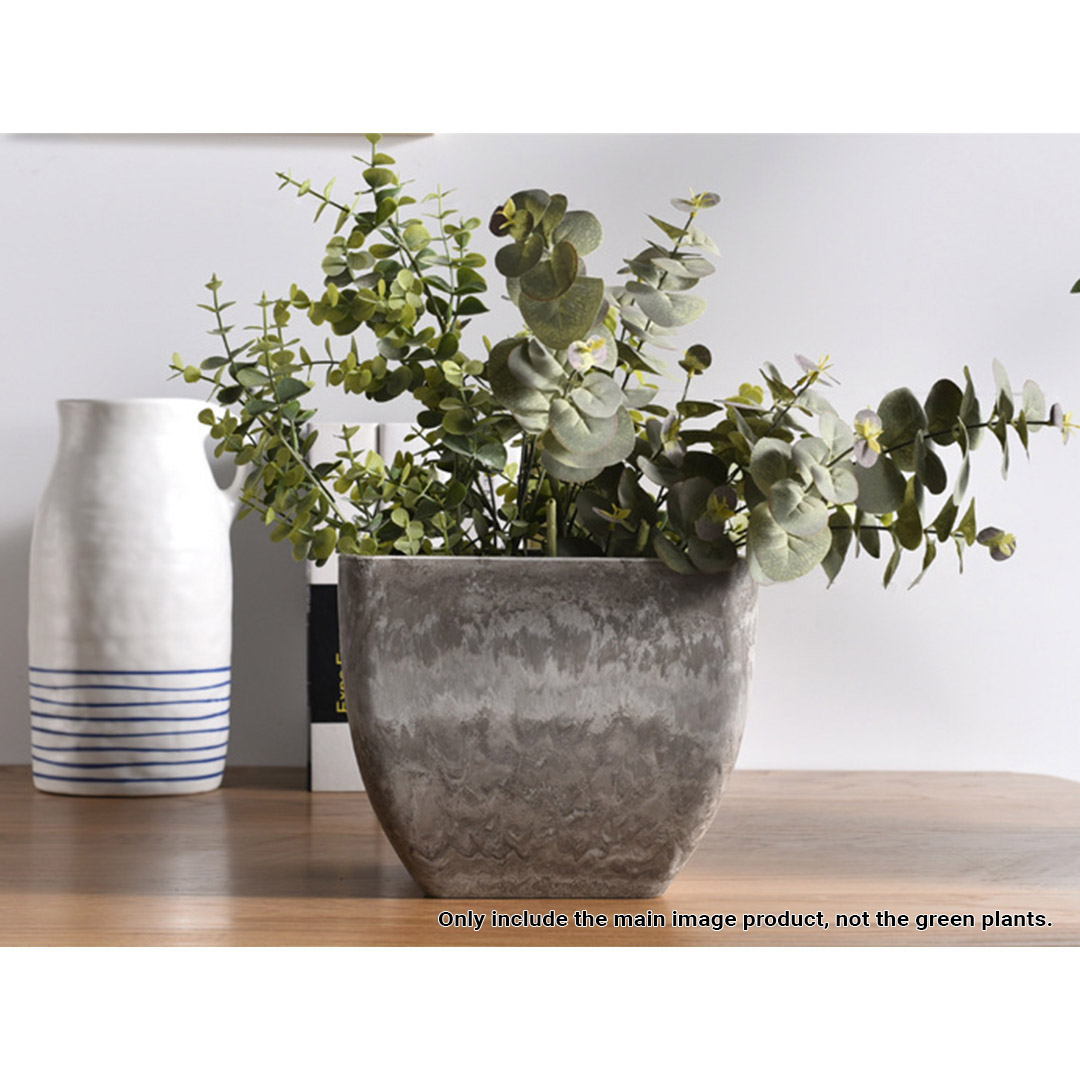 SOGA 32cm Rock Grey Square Resin Plant Flower Pot in Cement Pattern Planter Cachepot for Indoor Home Office - FPotF3252 - Home & Living - 4 - AU DEPOT SOGA Buy SOGA 32cm Rock Grey Square Resin Plant Flower Pot in Cement Pattern Planter Cachepot for Indoor Home Office Online - Home & Living - 4 - AU Depot Free Shipping