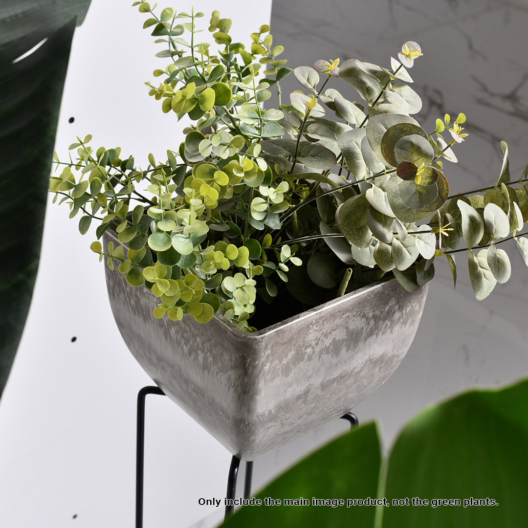 SOGA 32cm Rock Grey Square Resin Plant Flower Pot in Cement Pattern Planter Cachepot for Indoor Home Office - FPotF3252 - Home & Living - 5 - AU DEPOT SOGA Buy SOGA 32cm Rock Grey Square Resin Plant Flower Pot in Cement Pattern Planter Cachepot for Indoor Home Office Online - Home & Living - 5 - AU Depot Free Shipping