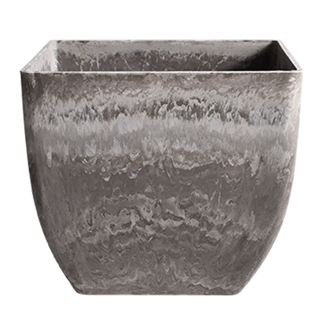 SOGA 32cm Rock Grey Square Resin Plant Flower Pot in Cement Pattern Planter Cachepot for Indoor Home Office - - FPotF3252 1 SOGA 32cm Rock Grey Square Resin Plant Flower Pot in Cement Pattern Planter Cachepot for Indoor Home Office - AU DEPOT Buy SOGA 32cm Rock Grey Square Resin Plant Flower Pot in Cement Pattern Planter Cachepot for Indoor Home Office Online - Home & Living - 1 - AU Depot Free Shipping