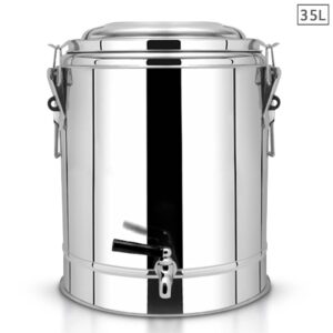 Buy SOGA 35L Stainless Steel Insulated Stock Pot Dispenser Hot & Cold Beverage Container With Tap Online - Home & Living - 1 - AU Depot Free Shipping
