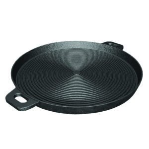 Buy SOGA 35cm Round Ribbed Cast Iron Frying Pan Skillet Steak Sizzle Platter with Handle Online - Home & Living - 1 - AU Depot Free Shipping