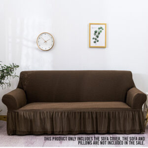 Buy SOGA 4-Seater Coffee Sofa Cover with Ruffled Skirt Couch Protector High Stretch Lounge Slipcover Home Decor Online - Home & Living - 2 - AU Depot Free Shipping