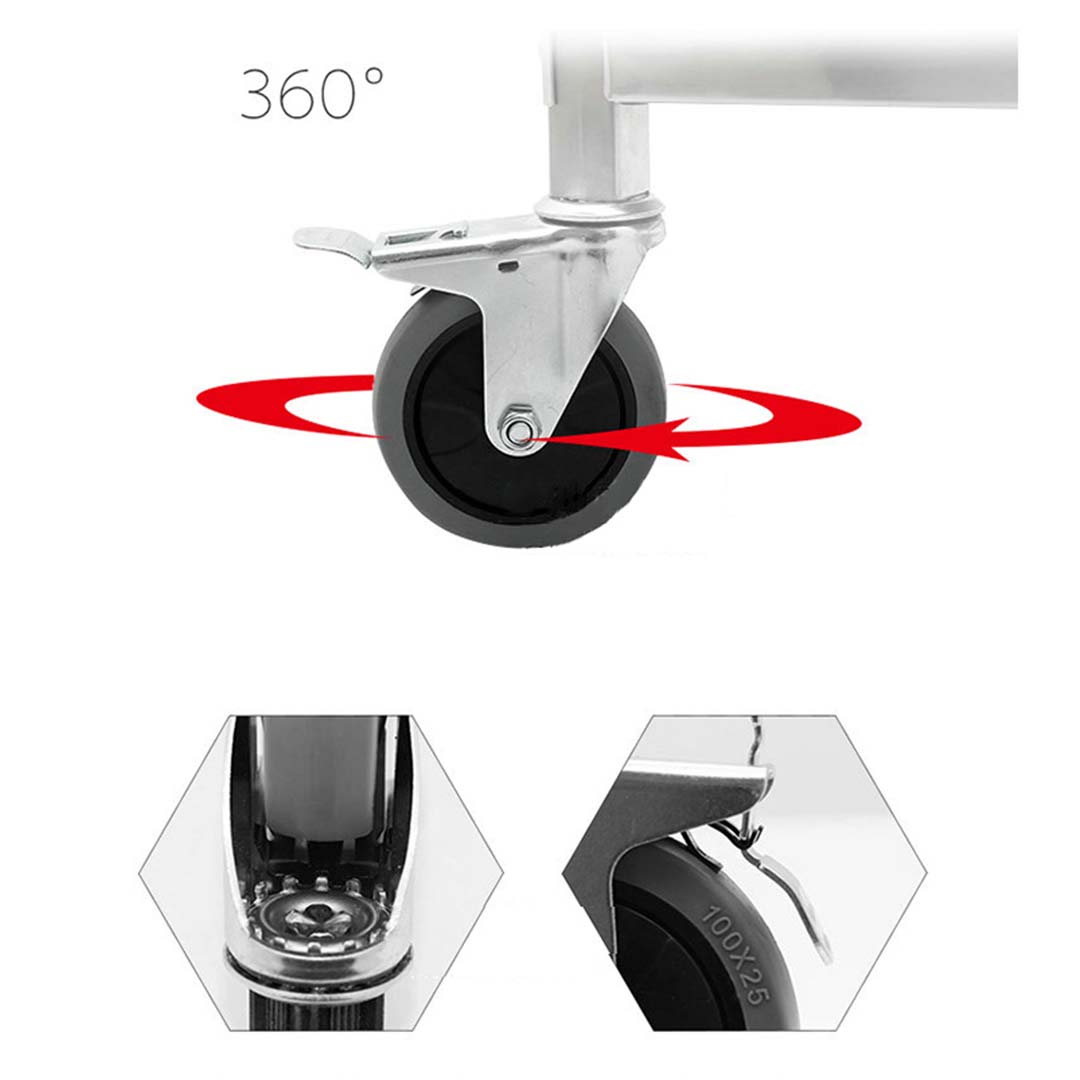 SOGA 4 Tier 860x540x1170 Stainless Steel Kitchen Dining Food Cart Trolley Utility - FoodCart1116 - Business & Industrial - 6 - AU DEPOT SOGA Buy SOGA 4 Tier 860x540x1170 Stainless Steel Kitchen Dining Food Cart Trolley Utility Online - Business & Industrial - 6 - AU Depot Free Shipping