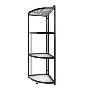 Buy SOGA 4 Tier Steel Triangular  Corner Stand Multi-Functional Shelves Portable Storage Organizer Online - Garden, Tools & Hardware - 1 - AU Depot Free Shipping