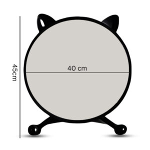 Buy SOGA 40cm Black Smart Makeup Bedroom Table Mirror Cat Ear Style No LED Light Online - Home - 2 - AU Depot Free Shipping