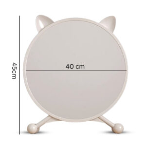 Buy SOGA 40cm White Smart Makeup Bedroom Table Mirror Cat Ear Style No LED Light Online - Home - 2 - AU Depot Free Shipping