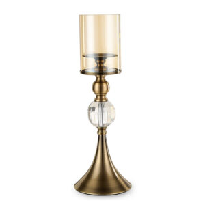 Buy SOGA 43cm Glass Candle Holder Candle Stand Glass/Metal Online - Home & Living - 1 - AU Depot Free Shipping
